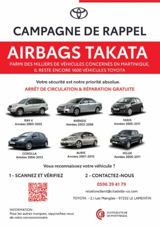 Campagne de rappel des véhicules concerné par les airsbags défectueux